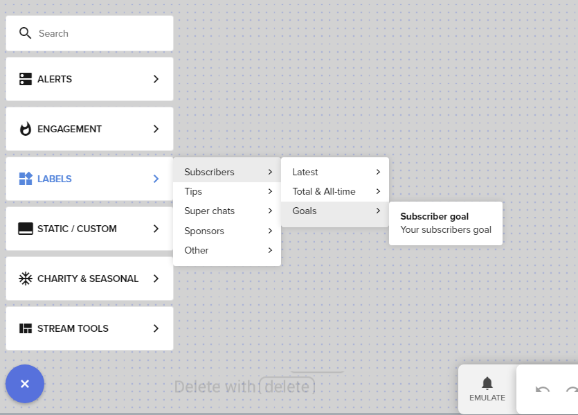 Follower Goal Widget