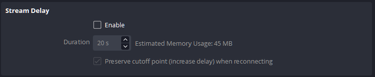 Adding a Stream Delay in OBS